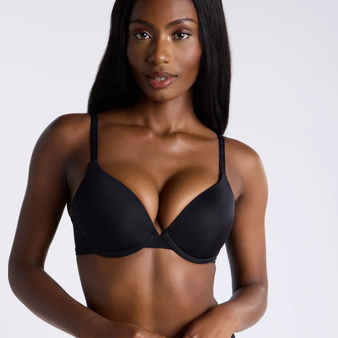 Push up microfibre plunge t-shirt bra