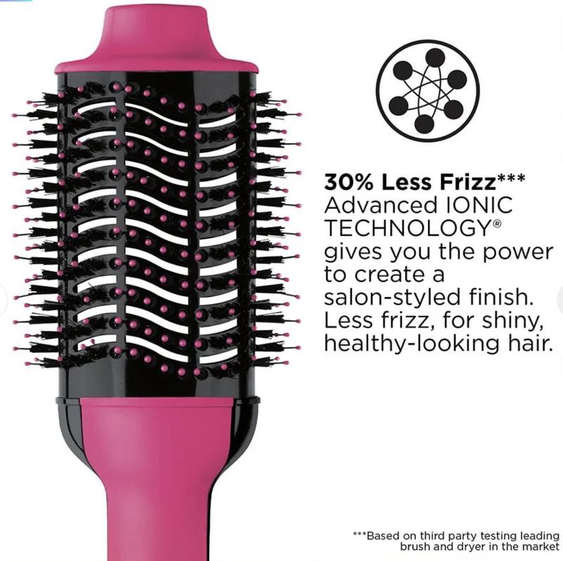 Revlon One-Step hair Dryer and Volumiser Rose Edition (One-Step 2 in 1 Styling tool Ionic and Ceramic Technology, Unique Oval Design for mid to Long Hairs) RVDR222VUkHair Dryer and Volumiser 2 in 1 Styling Tool Hot Air Styler Smooth Brush 2