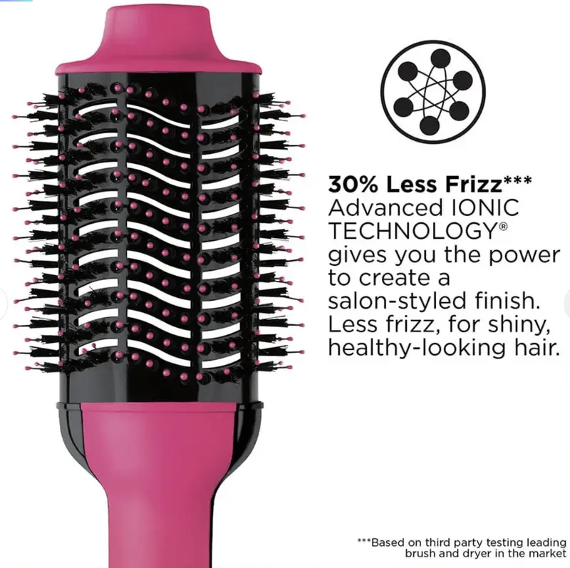 Revlon One-Step hair Dryer and Volumiser Rose Edition (One-Step 2 in 1 Styling tool Ionic and Ceramic Technology, Unique Oval Design for mid to Long Hairs) RVDR222VUkHair Dryer and Volumiser 2 in 1 Styling Tool Hot Air Styler Smooth Brush 2