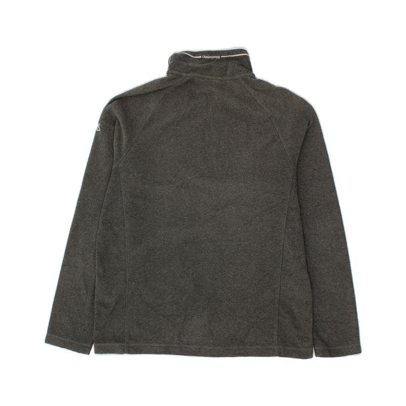 Pre-Owned Vintage CRAGHOPPERS Mens Zip Neck Fleece Jumper EU 52/54 Large Grey Polyester 2