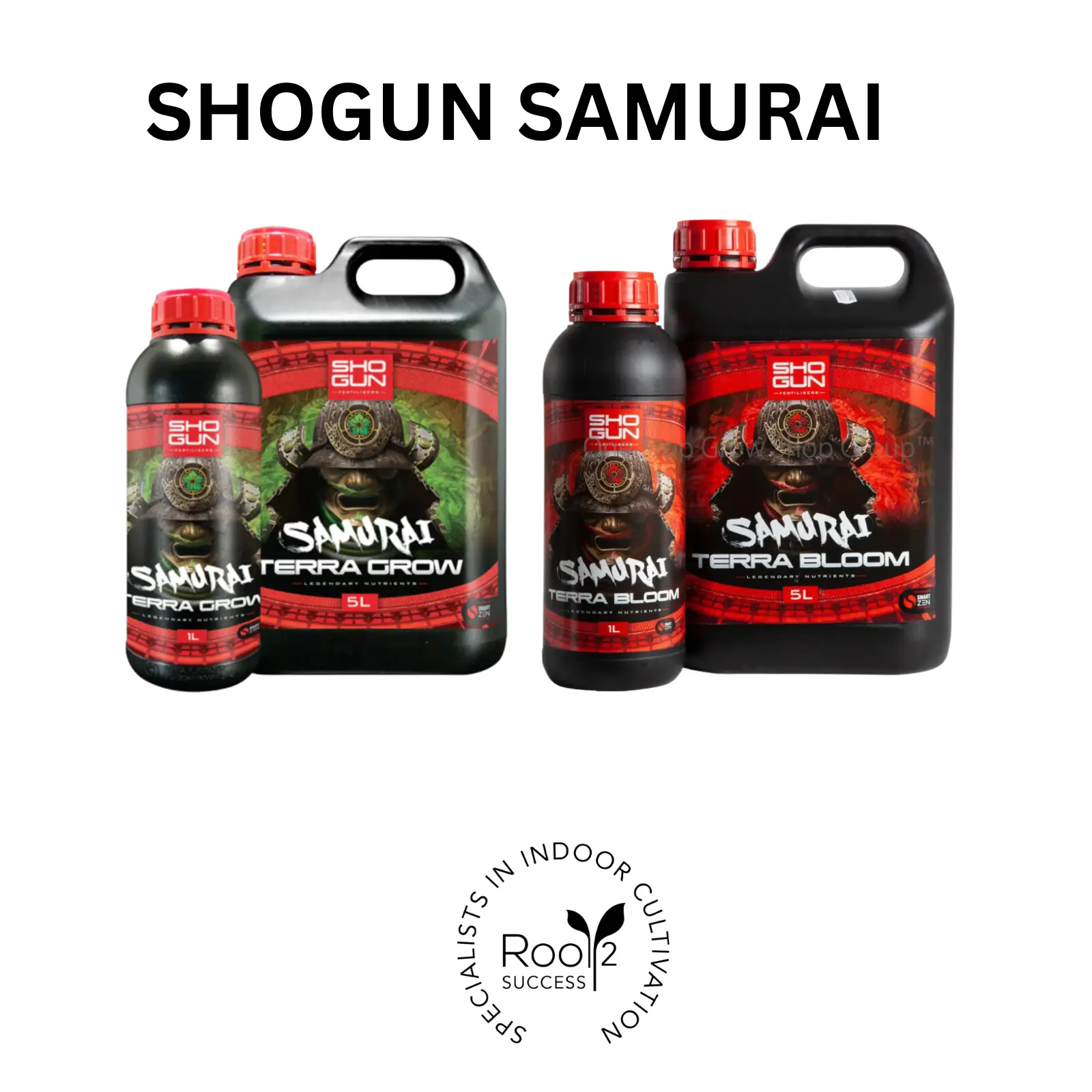 Shogun Samurai TERRA GROW or BLOOM Soil, Base Feed Premium Nutrients for Hydroponics