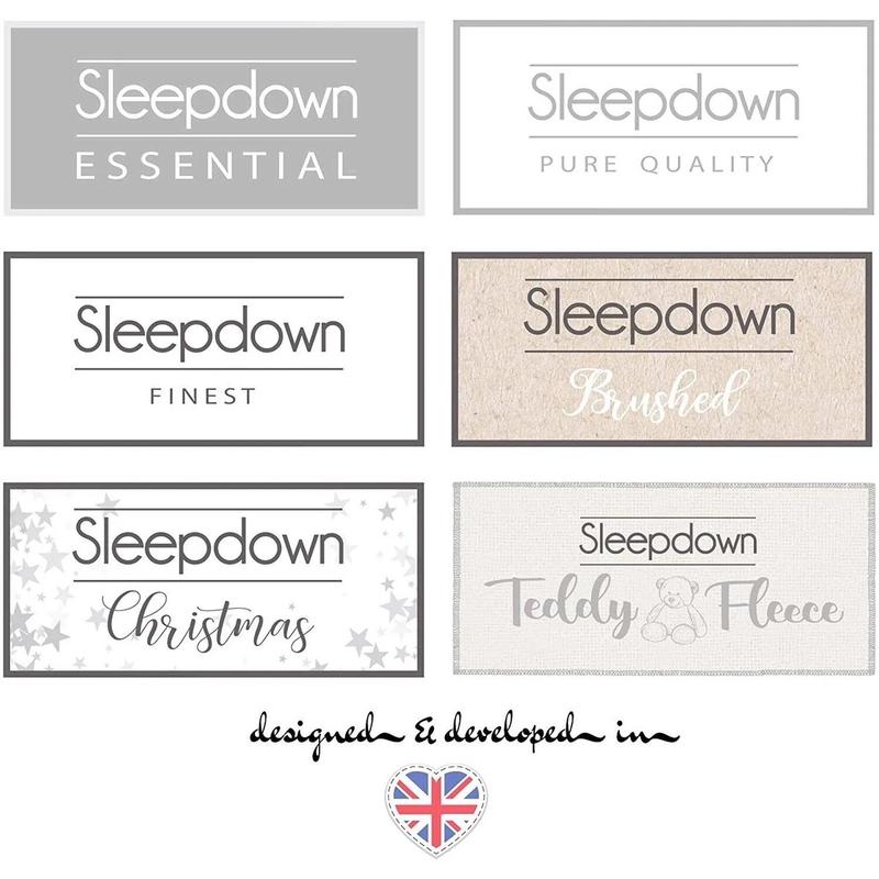 Sleepdown Essential santin panel duvet set white 5