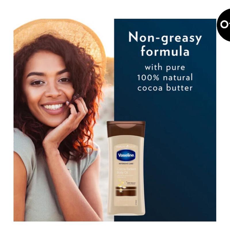 Pack of 3 Vaseline Intensive Care Body Oil Cocoa Radiant 200ml Body Care Moisture radiance 2