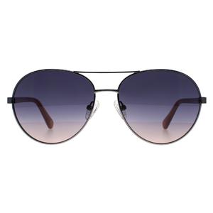 Guess Sunglasses GU5213 10W Shiny Light Nickeltin Blue Gradient for Male - Mens Sunglasses - Menswear