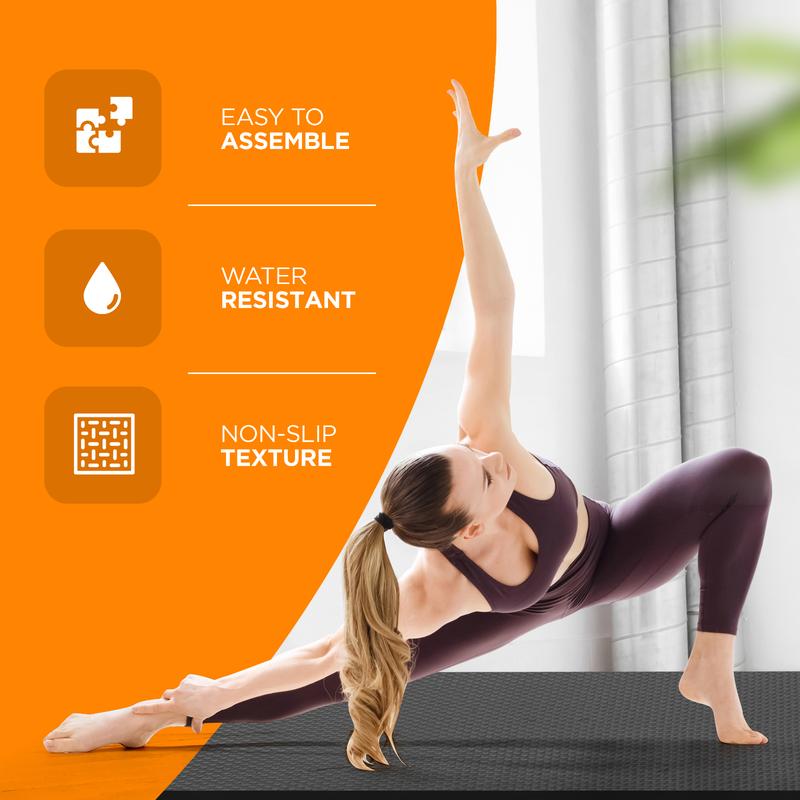 EVA INTERLOCKING FLOOR MATS SOFT FOAM GYM FLOORING MAT YOGA TILES 10 MM 60X60Cm 2