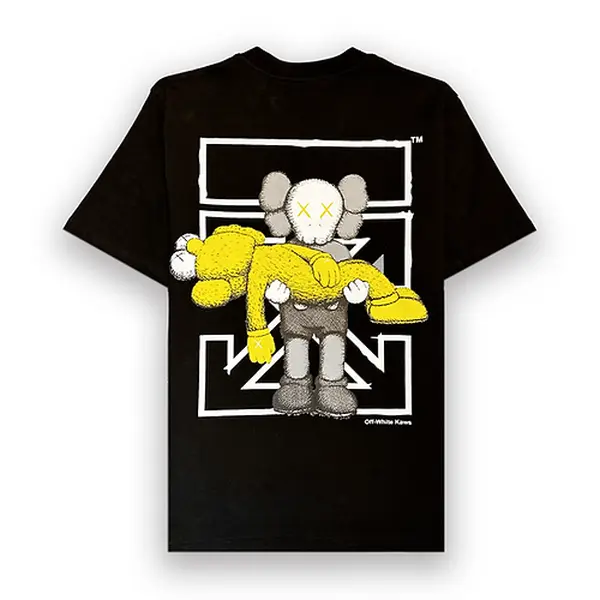 Retro Off  x Kaws - T Shirt Black, Kaw Tshirt for Men for Unisex for Women - Top Quality - Menswear