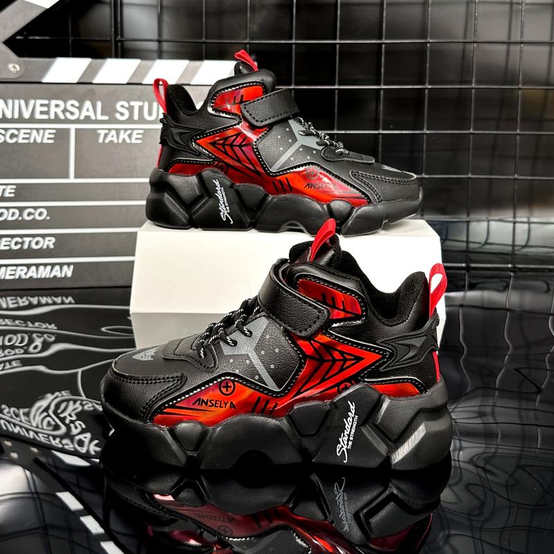Product Introduction of New Fashionable Boys' Sports Shoes Waterproof, Anti slip, Wear resistant Children'S Running Shoes Outdoor Basketball Shoes Middle and Big Children'S Running Shoes 6