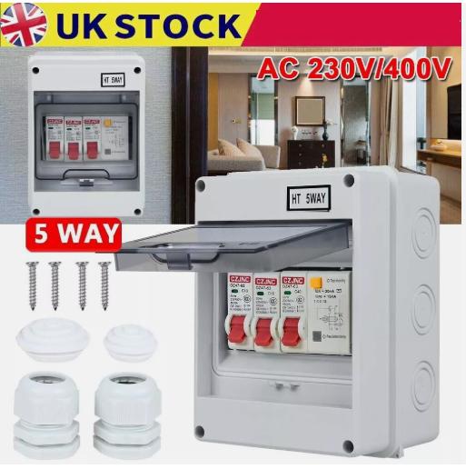 Product Introduction of 2 Way Garage Shed Camper Van Caravan Consumer Unit Fuse Box with RCD and 2 x MCB 1