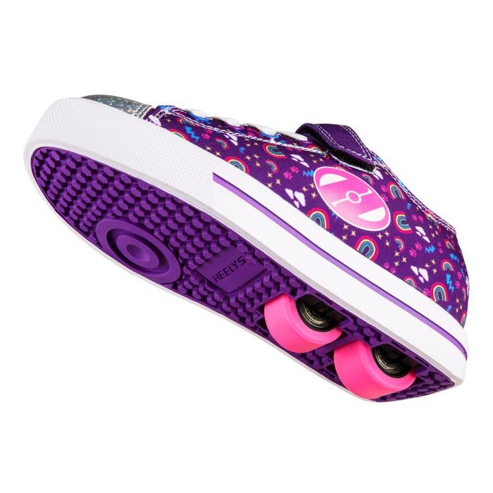 Heelys X2 Snazzy Girls shoes Purple / Multi / Rainbow 3