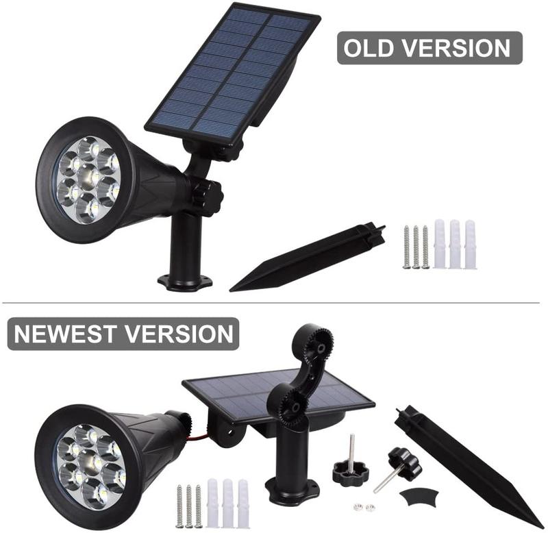 Product Introduction of 2Pack 7 LED Solar Spot Light Outdoor Garden Security Landscape Walkway Waterproof Lamp Color-Changing Garden Solar Lights Security Lighting Path Lights Christmas Landscape Light for Patio Lawn Tree Yard Garden 6