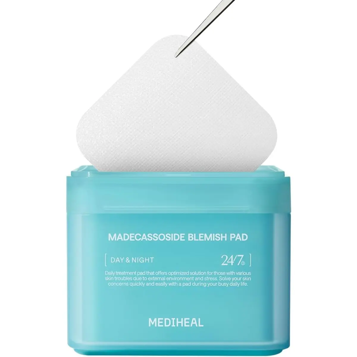 MEDIHEAL Collagen Ampoule Pad - Square Cotton Facial Toner Pads Collagen & Ceramide - Skin Firming & Restore Elasticity - Tighten Wrinkles & Lines - Vegan Eco Silk Pads, 100 Pads Skincare - Comfort
