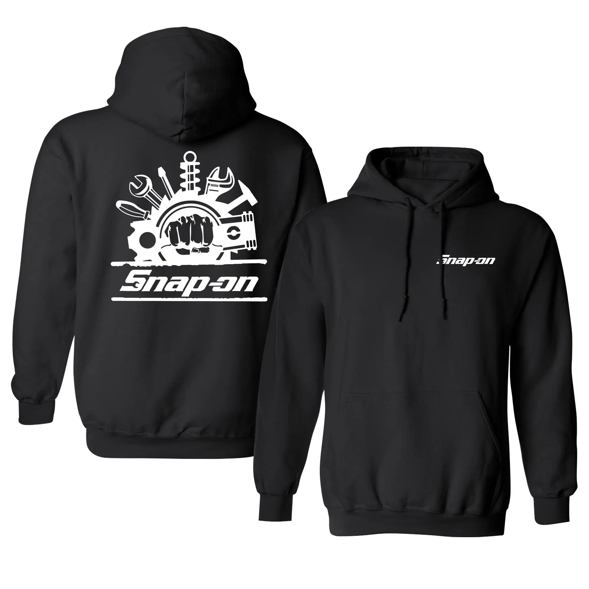 Snap-on Tools Workwear Pattern Hoodie, Perfect Gift For Men, For Women, Cotton Fabric, Comfy Tee, Daily Wear, Comfortable And Stylish