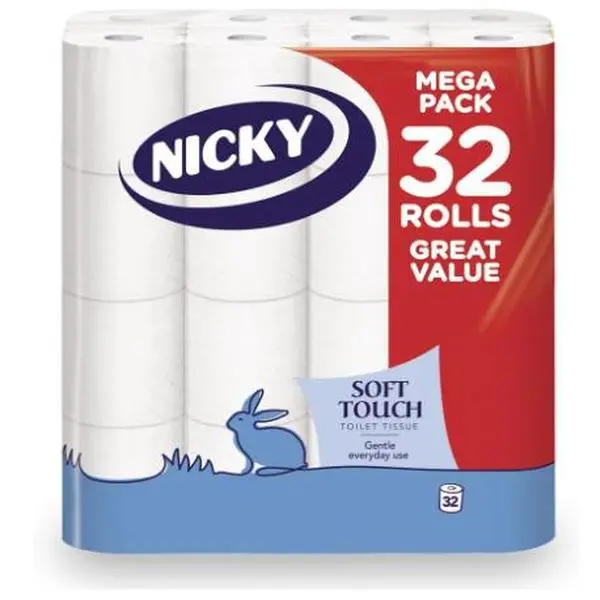 Soft Touch Toilet Tissue |Extra Value Pack – 32 Rolls of Extra Gentle White Toilet Paper |190 Sheets per Roll| 2-ply | Soft Tissue | Modern Embossing |Easy Opening | 100% FSC Certified Paper 0