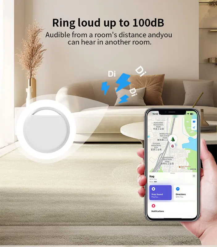 Mini Tracker Smart Tags for Apple devices ( iPhone, iPad, and iMac) via Apple ”Find My” for Wallet, Keys, Luggage, Backpack, Pets, Cars etc.  MFi Certification, Replaceable Battery, 1 Count, IPX67 Waterproof, Fast Delivery in 3 Days air tag travel tracker 5