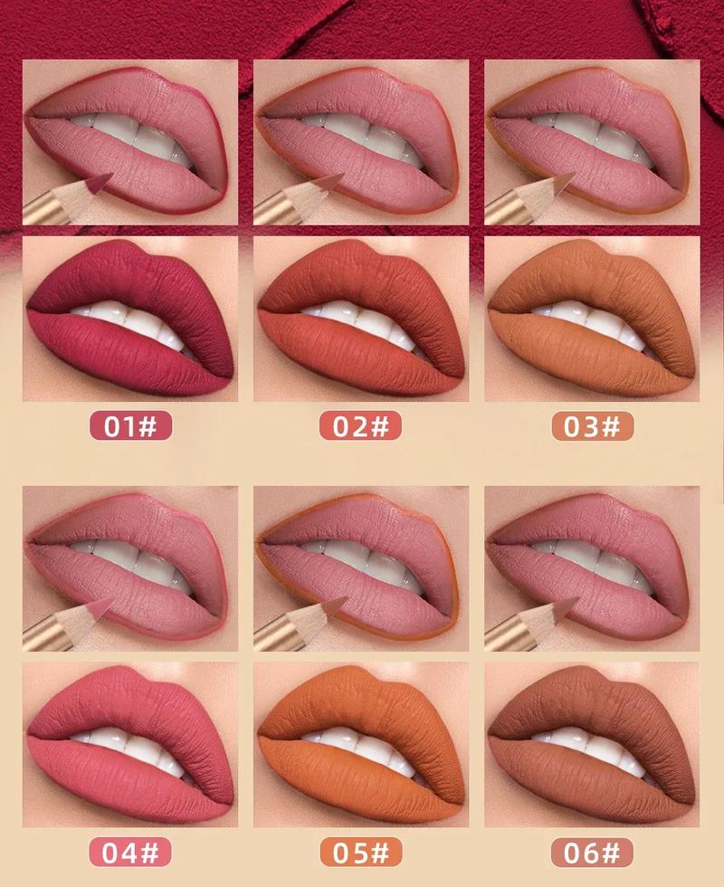 Product Introduction of Summer Cosmetic Supplies, Long Lasting Lip Liner, 12pcs/set Matte Lip Liner for Daily Use, Smudge Proof Easy Coloring Lipliner Pen, Girls and Women Makeup Accessories, Daily Lip Makeup, Smooth Lip Cosmetic Silky Eyeliner 17