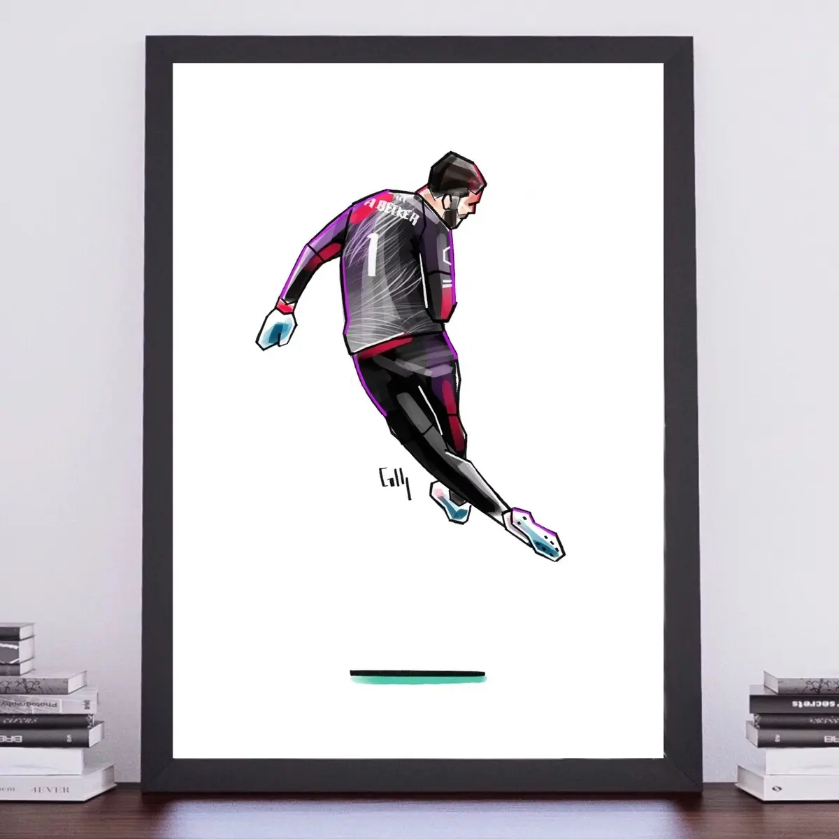A4 Art Print - Alisson Scores Header For LFC