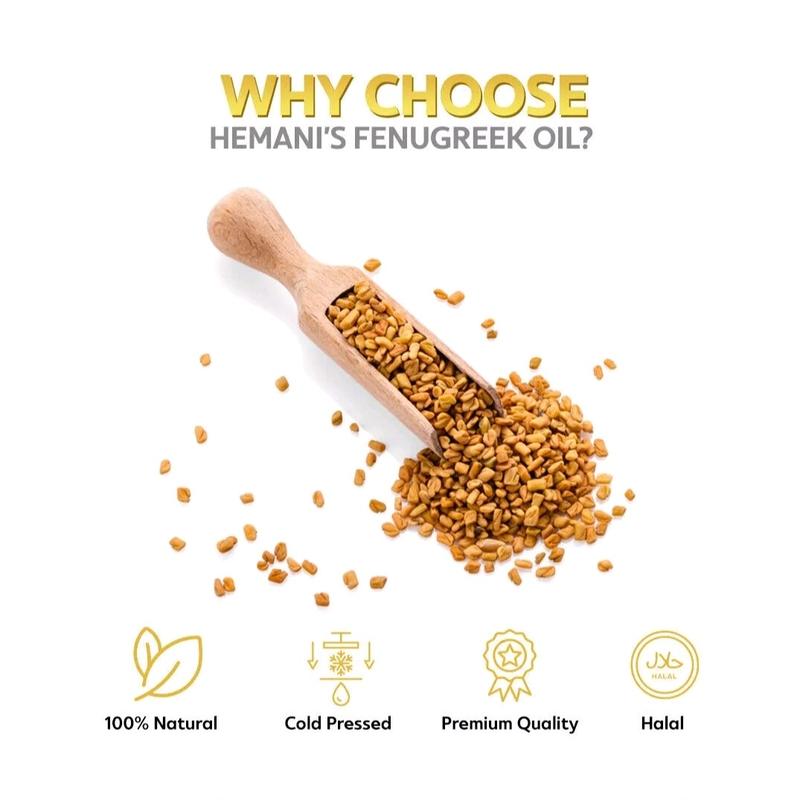 Hemani Fenugreek Oil - Natural Herbal Cold Pressed Essential Oil, 30ml 5