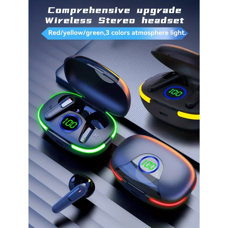 2024 year New Wireless Earphones Headphones with LED Display Touch In-EarTWS Wireless Earbuds Sports Music Game Headset for IOS/Android 7