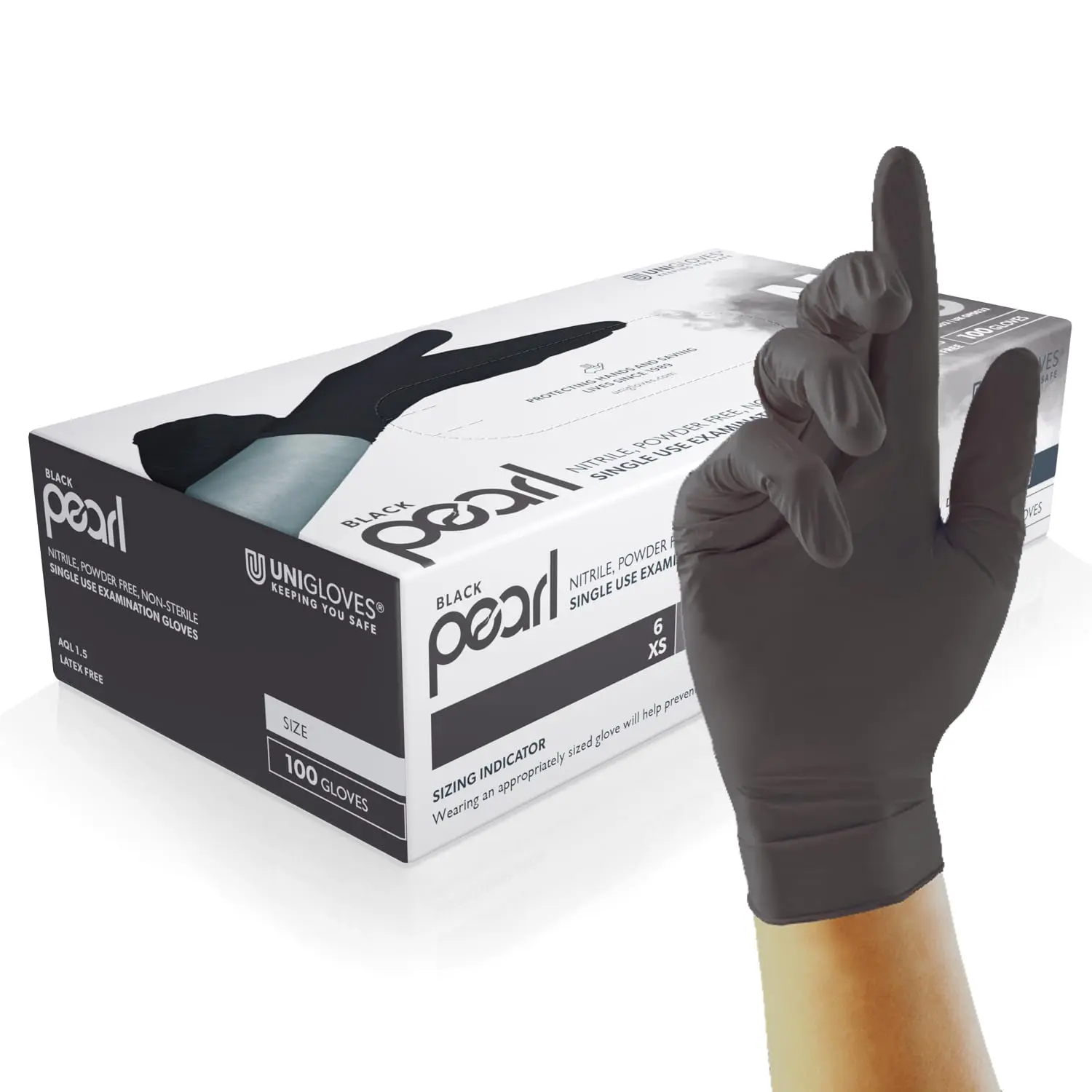 100 PACK BLACK DISPOSABLE NITRILE GLOVES POWDER LATEX FREE Food/Mechanics/Cleaning Heavy Duty S/M/L/XL Household Catering