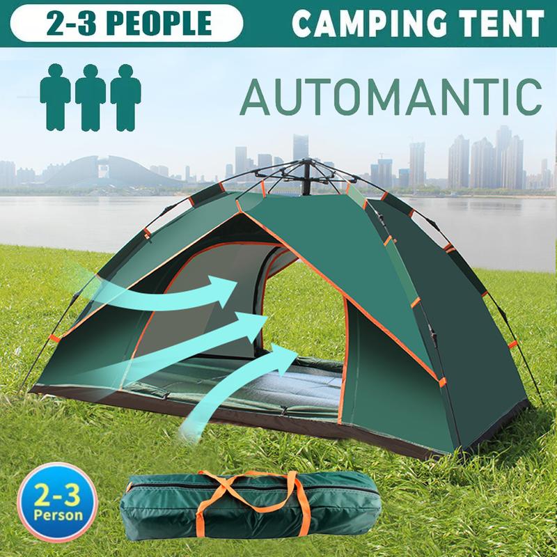 Camping Tent, 2/3 Person Automatic Instant Pop Up Tent, Portable Lightweight Waterproof Tents For Outdoor, Travel, Camping, Backyard, Patio, Garden, Beach, Hiking For Mother's, Father's, Children's, Birthday, Valentine's, Christmas, Family Holiday Party 2