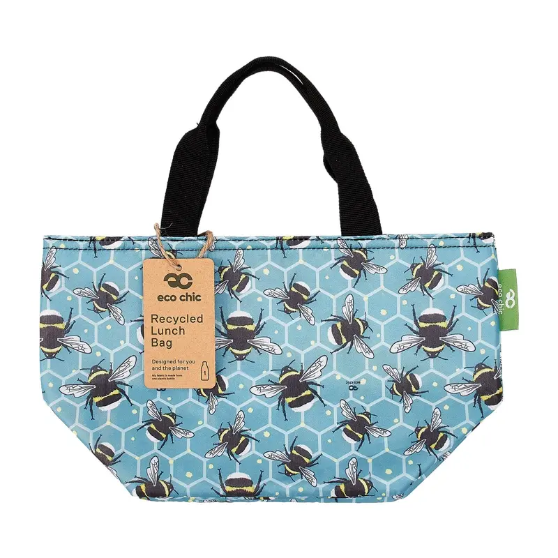 Eco Chic Lightweight Foldable Lunch Bag Bumble Bees 0