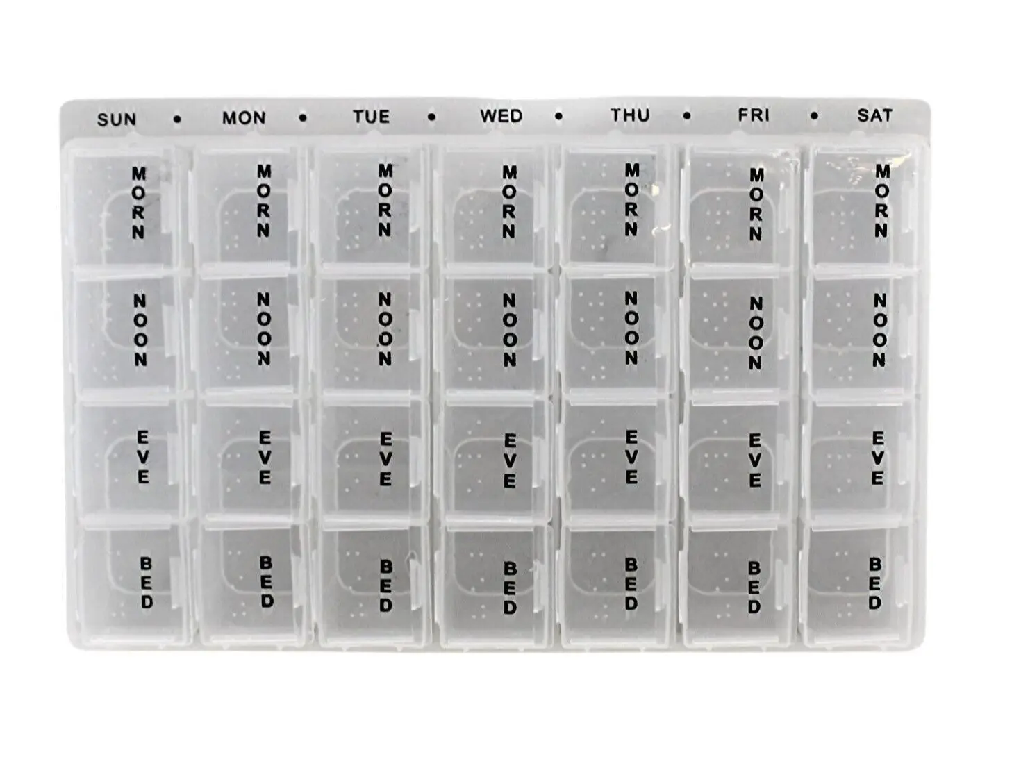 7 Day Weekly 28 Day Daily Pill Box Organiser Medicine Tablet Storage Dispenser Holder