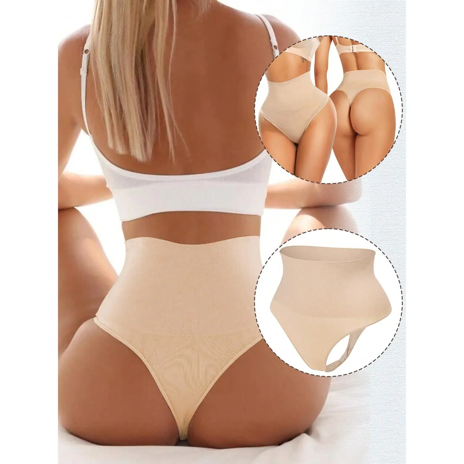 Women Tummy Control Thong Shapewear Seamless High Waist Shaping Panties Body Shaper Pull Me Hold In Tummy Control Thong Panties Slim Body Shaper Knickers For Women[S12]
