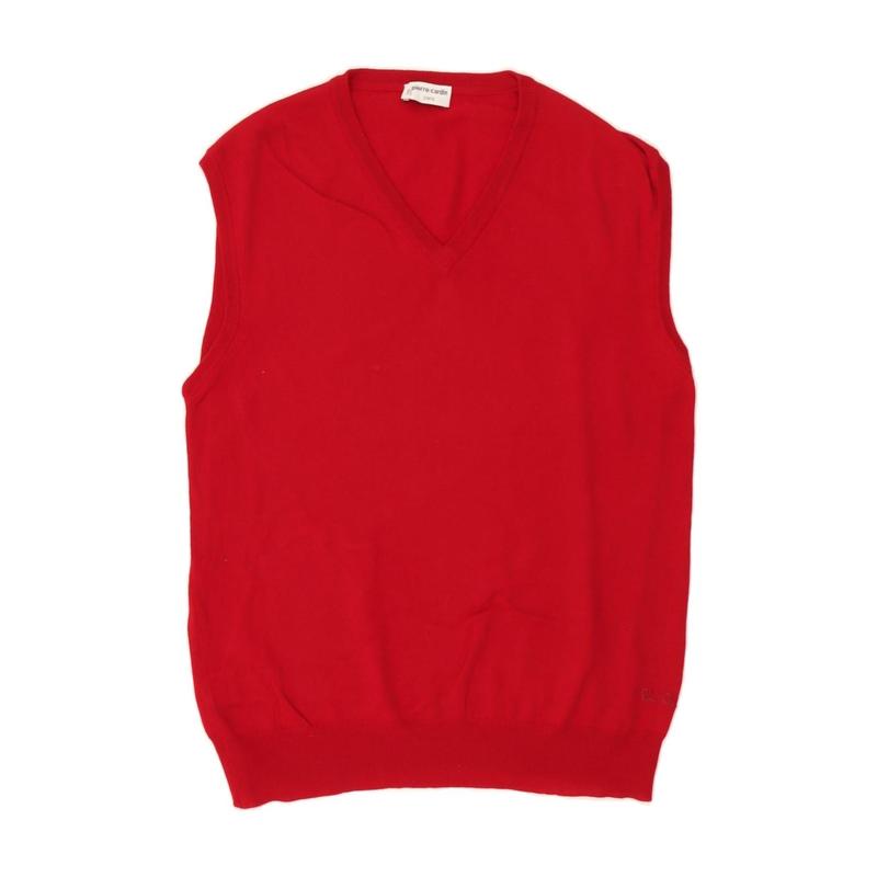 Pre-Owned Vintage PIERRE CARDIN Mens Vest Tank Top IT 56 XL Red New Wool 0