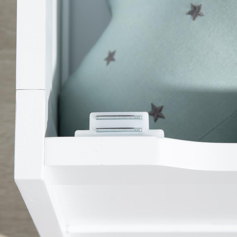 Product Introduction of 2 In 1 Wooden Toy Box, Kids Storage Bench, Toy Chest with Safety Rod - Grey 8