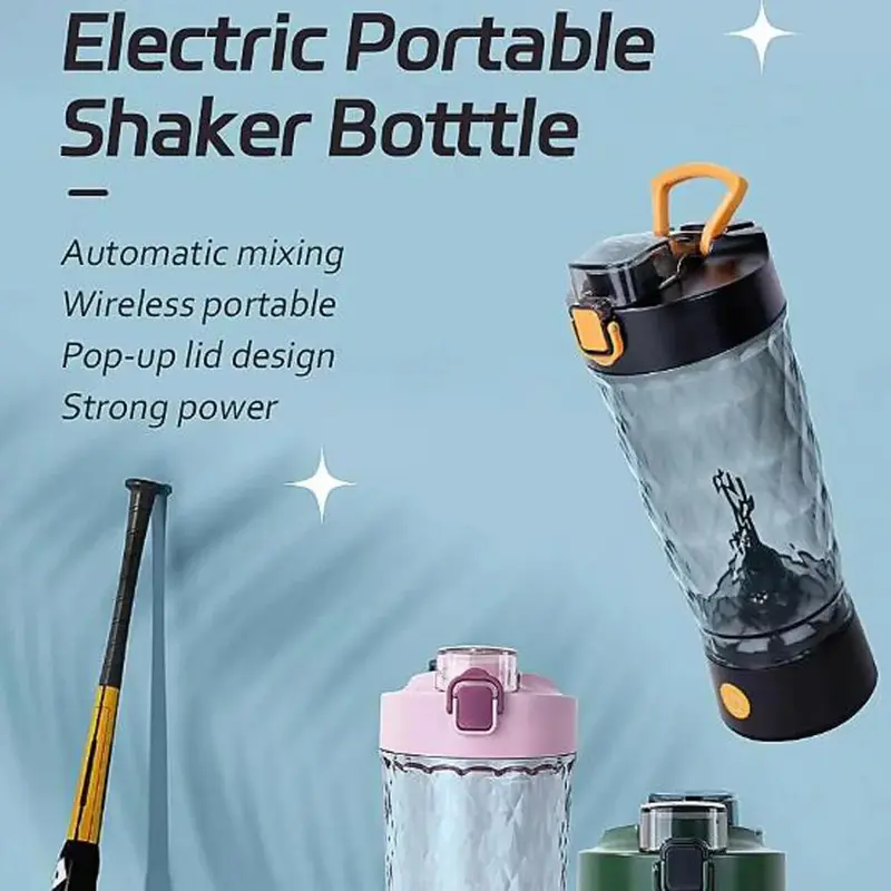 Windele Premium Electric Protein Shaker Bottle, 600ml/20 oz Vortex Portable Mixer Cup/USB Rechargeable Shaker Cups for Protein Shakes Office/Gym, Birthday Holiday Gift Ideas 1