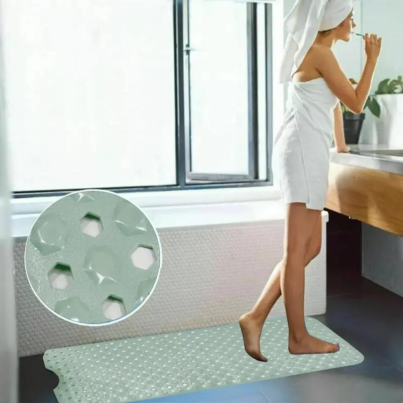 Extra Large Bath Mat Non Slip Bathtub Anti Mold Strong Suction Rubber Shower Mat Household. 3