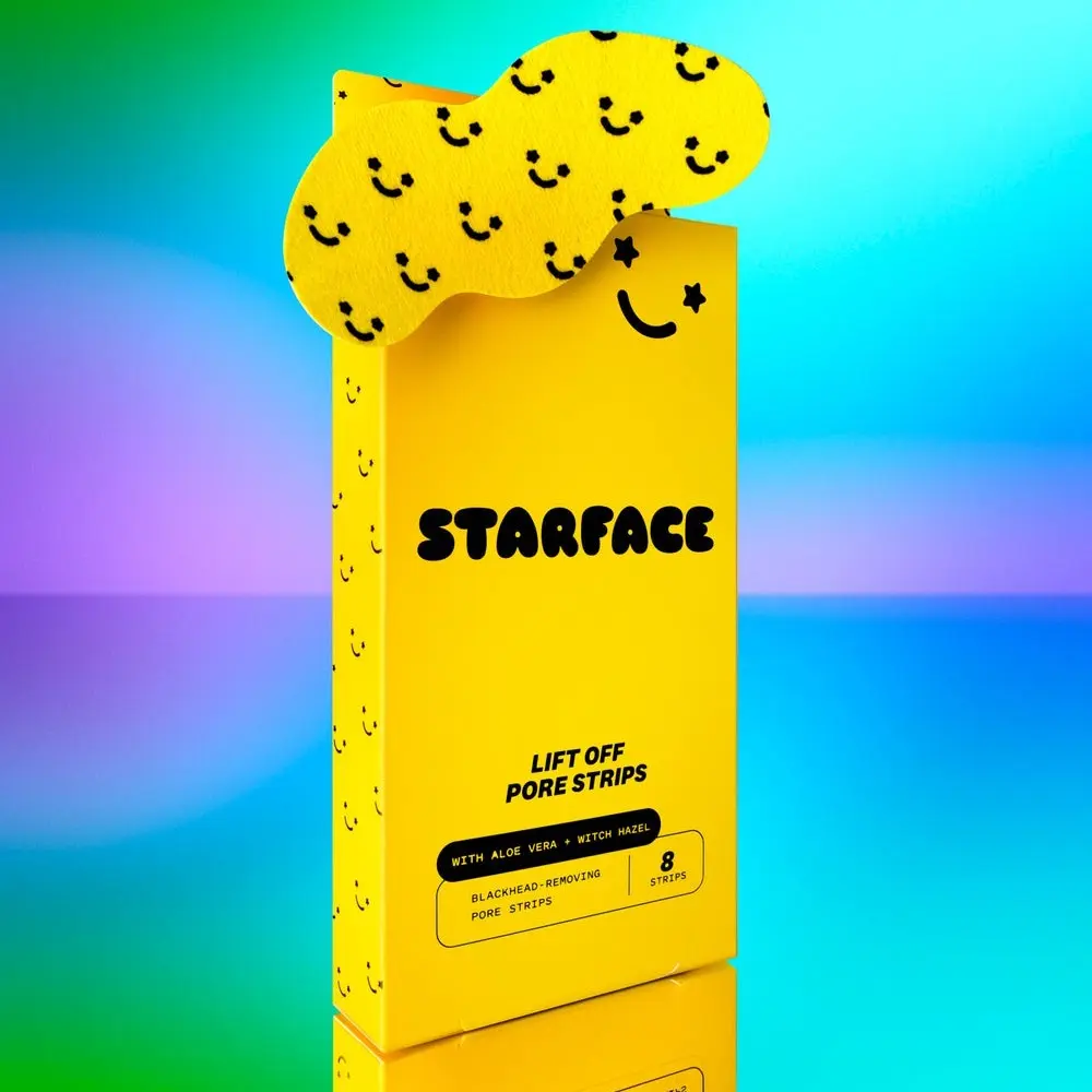 Starface Lift Off Pore Strips 8pieces - Unclogs - Hydrates - Soothes Skincare Aloe Pack Soothing Comfort
