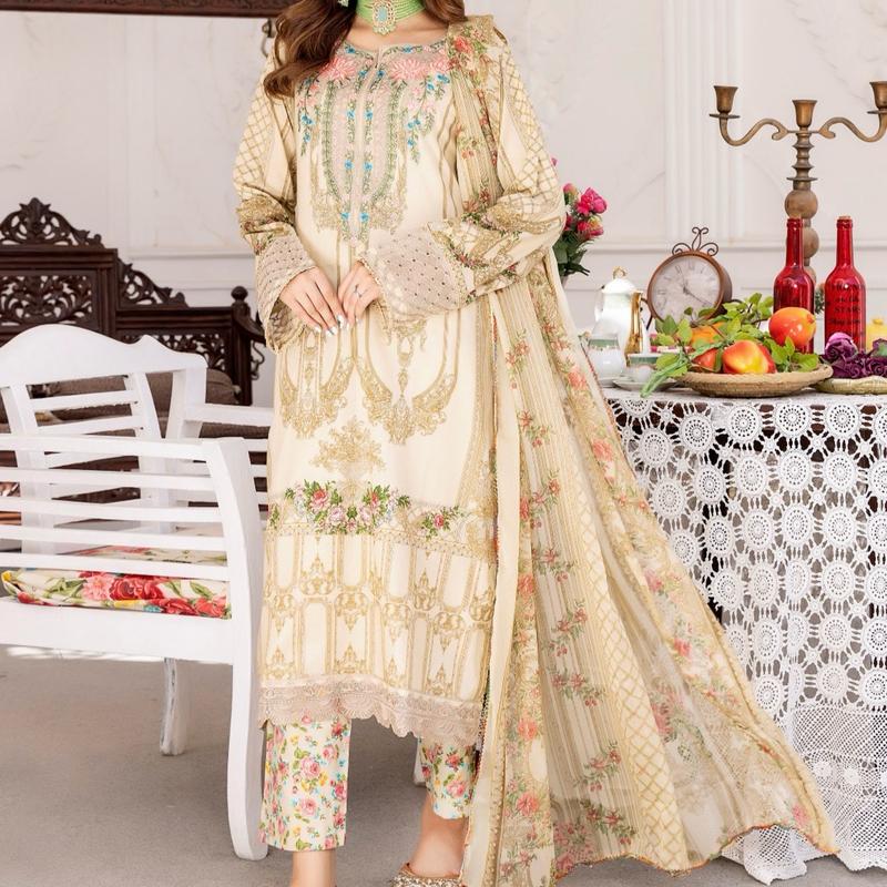 Maria B inspired Nayab by Polawn Embroidered Eid collection on Lawn Fabric. Small/Medium/Large Womenswear Summer Comfortable. 2