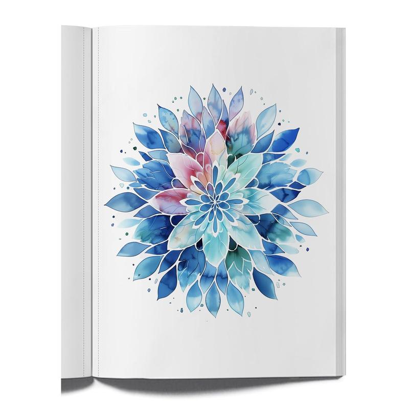 Mandalas in Reverse Colouring Book - You Draw The Line Doodle Abstract Mandala Art Pattern, 54 Pages - Calming Mindfulness coloringbook for adults coloringpages colouring  books viral  coloring 4