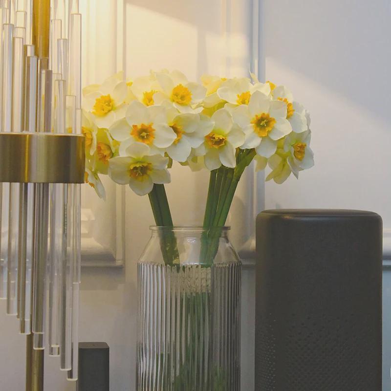 6pcs Artificial Narcissus Flower Bouquet Home Garden Room Desktop Fake Flower Decoration Wedding Festival Party Daffodil Decor Decorative Fruit 4