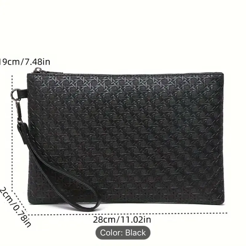 Men's Business Style Clutch for Daily Commute - Perfect for Phone, IPAD, Keys, and Coins 4