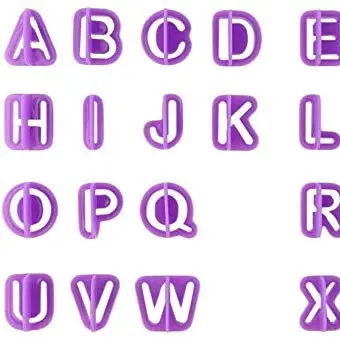 40-Piece Alphabet Cookie Cutters Set - Plastic Letter and Number Cutters for Cake Decorating, Fondant, Biscuits, and Pastries - Uppercase Fondant Molds for Sugarcraft - Cake Decorating Tools for DIY Baking - Baking Set with Plunger Baking Mould Tools 3