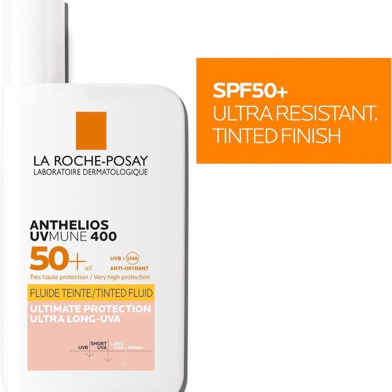 La Roche-Posay Anthelios Uvmune 400 Invisible Tinted Fluid SPF50+ Sun Cream For Sensitive Skin 50ml 0