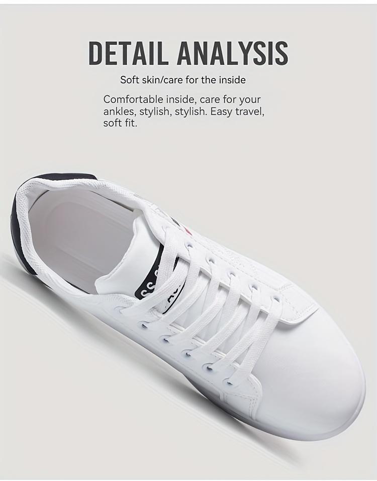Product Introduction of All-Season Men's Striped Lace-up Sneakers - Breathable PU, Durable PVC Sole, Casual Comfort Fit Closed Sports Shoes Sports Shoes Training Trainer Runner Running Boy Athletic Footwear Walking Shoes 5