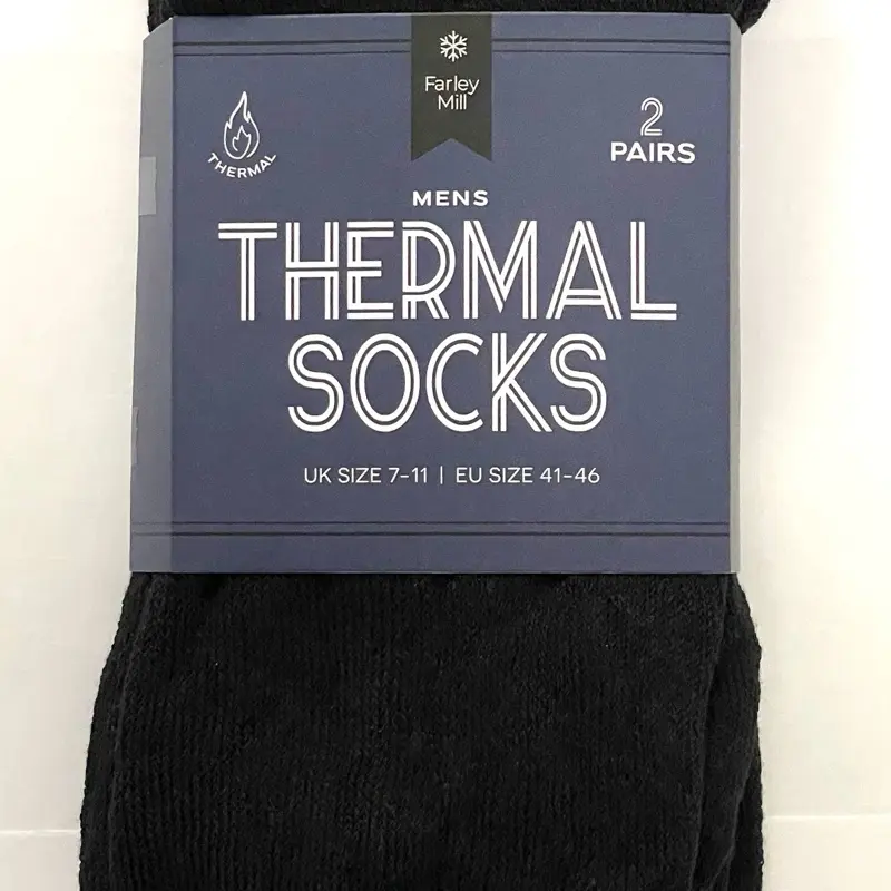 Bestie Assorted Size Men's Thermal Socks 2 Pack - Menswear