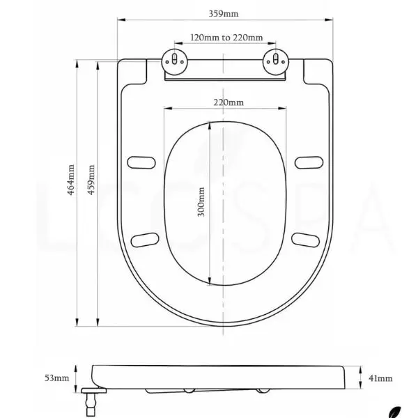 Oval Shape Soft Close Toilet Seat - White with Quick Release Top & Bottom Hinges 6