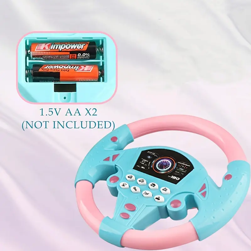 Suction Cup Educational Steering Wheel Toy, Simulation Car Driving Game With Car Sound Effects, Play House Role Toys Gift halloween christmas gift 2