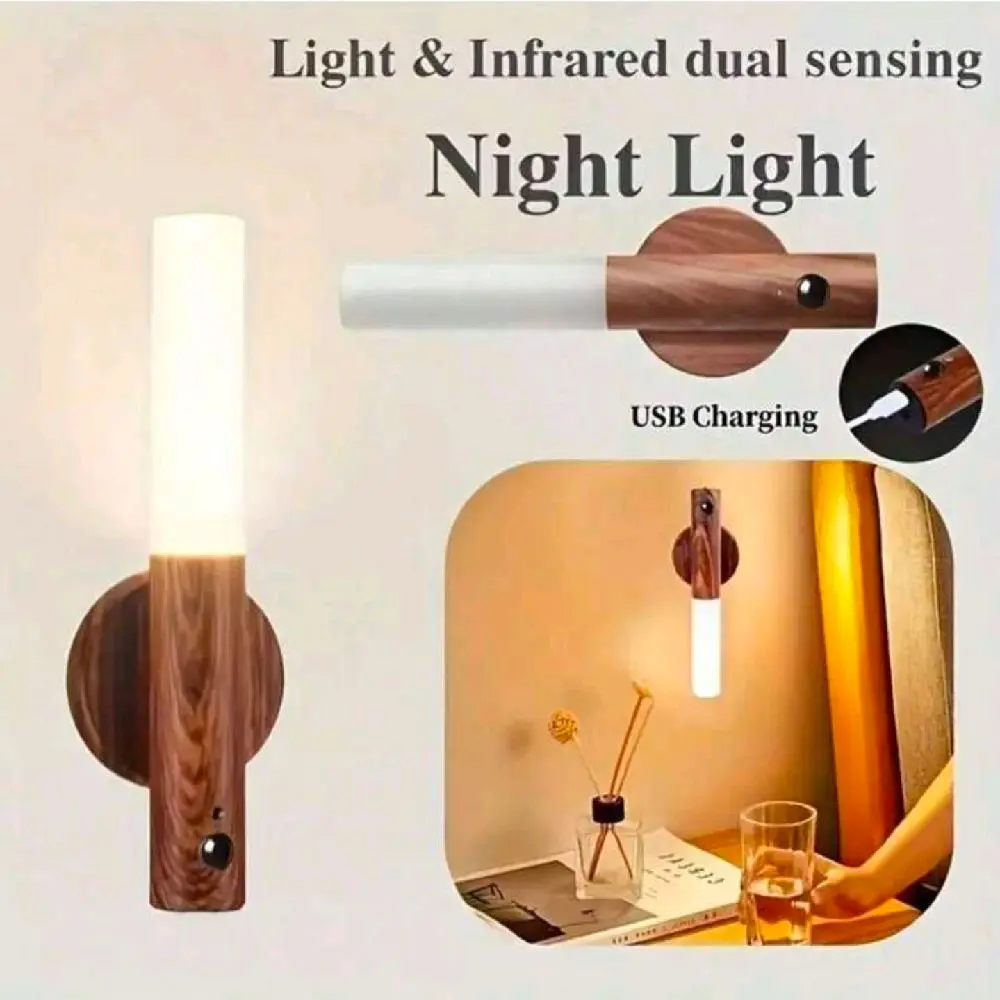 Intelligent Motion Sensor Led Night Light rechargeable wall & Cabinet Light For Home And Bathroom