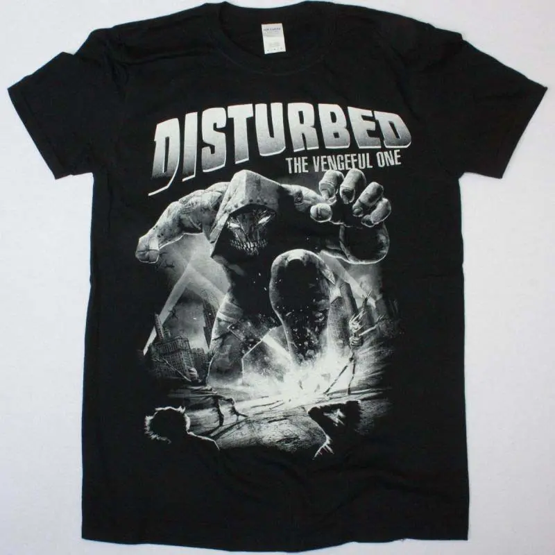 Disturbed The Vengeful One New Black T Shirt Style Cute Casual Y2K Women's Cotton Tee with Sassy Design Top Womenswear