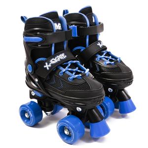 M.Y X-Skate Quad Roller Skates - High Impact Boot Shell and Chassis with PVC Cushion and Front Wheel Brake for Maximum Stability and Safety