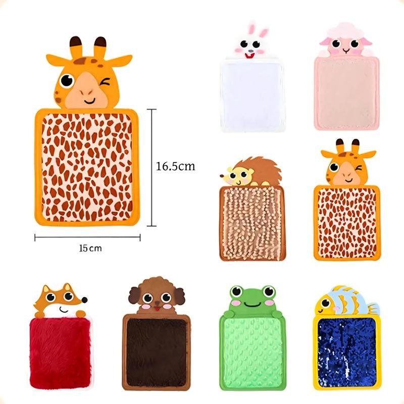 Baby Montessori Sensory Toys Cartoon Animal Cognition Mat Hand-Eye Coordination Education Toy Sensory Tactiles Pad for Autistic 5