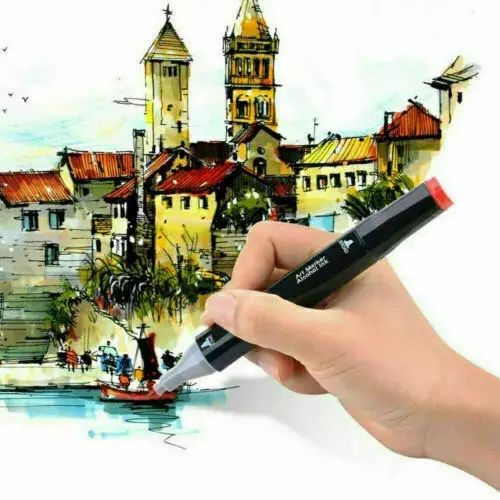 168 Color Dual Tip Art Marker Pen Soft Fine Drawing Watercolour Gift Xmas Kid 4