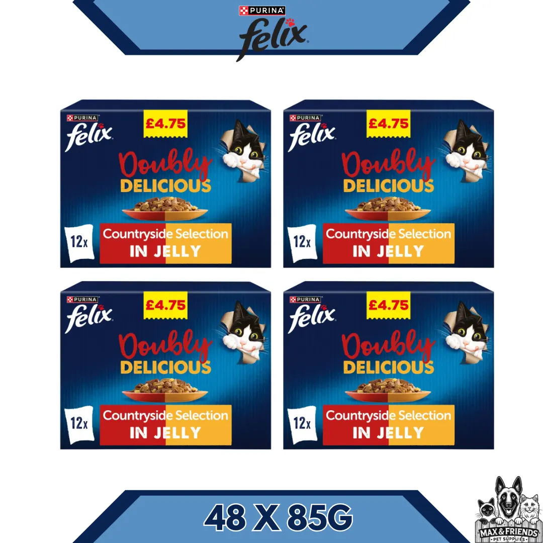 Felix Cat Food Double Delicious Countryside Selection In Jelly (12 X 85G X 4) Or (12 X 85G)