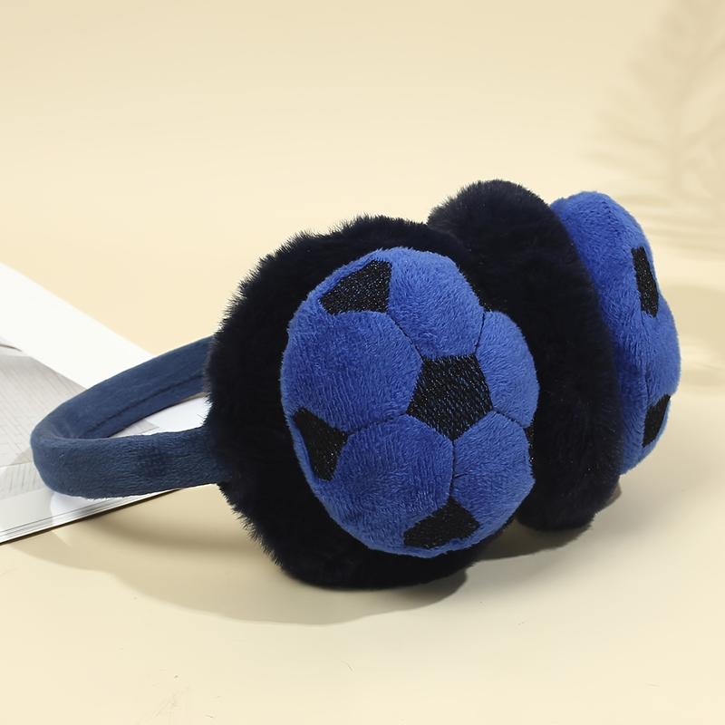 Product Introduction of 1pc Children's Cute Outdoor Football Cold-proof Anti-freeze Plush Earmuffs 5