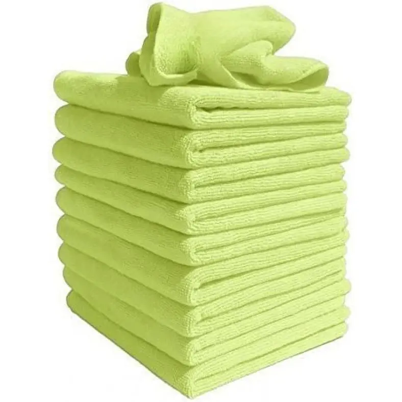 Microfibre Cleaning Cloth, Blue, Pack of 10, Large Size: 40x40cm.Super Soft Premium Streak Free Washable Cloth Duster for Kitchen, Bathrooms, Surfaces, Mirrors, Car, Motorbike Microfiber Absorbent Industrial Towels 8